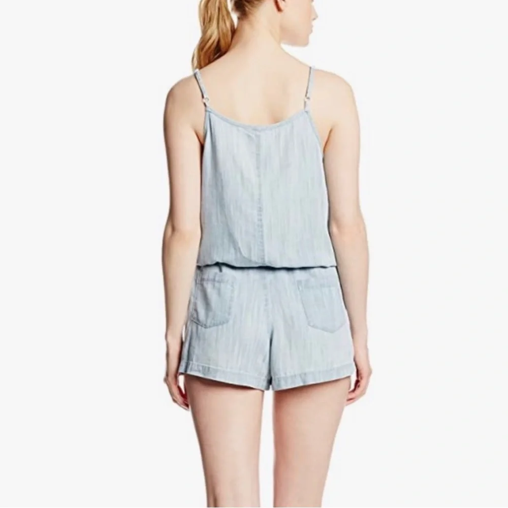 C&C California Surf Wash Chambray Romper Size S